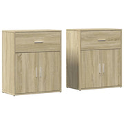 Buffet credenza cassettiera armadio mobile contenitore organizer per cucina soggiorno salotti set da 2 Sonoma 60 x 31 x 70 cm legno ingegnerizzato marrone 02_0036815