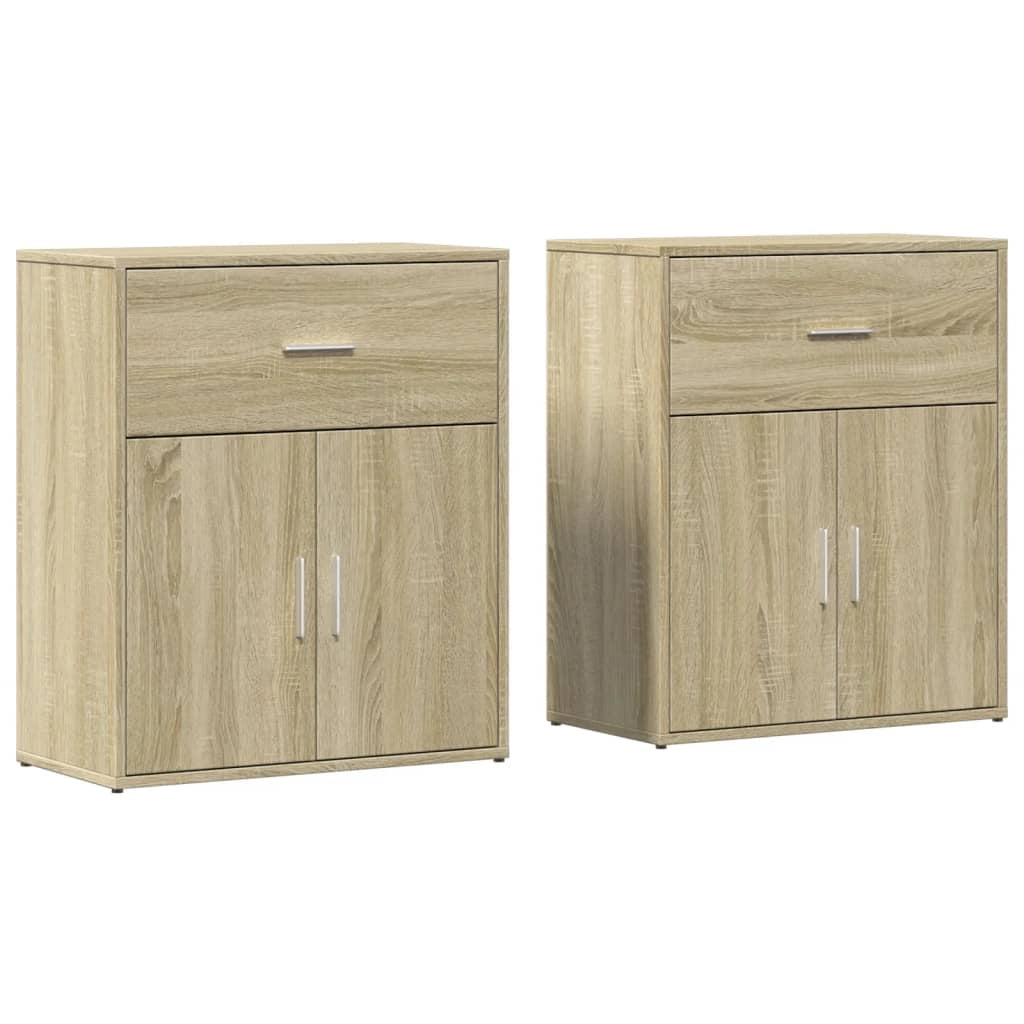 Buffet credenza cassettiera armadio mobile contenitore organizer per cucina soggiorno salotti set da 2 Sonoma 60 x 31 x 70 cm legno ingegnerizzato marrone 02_0036815