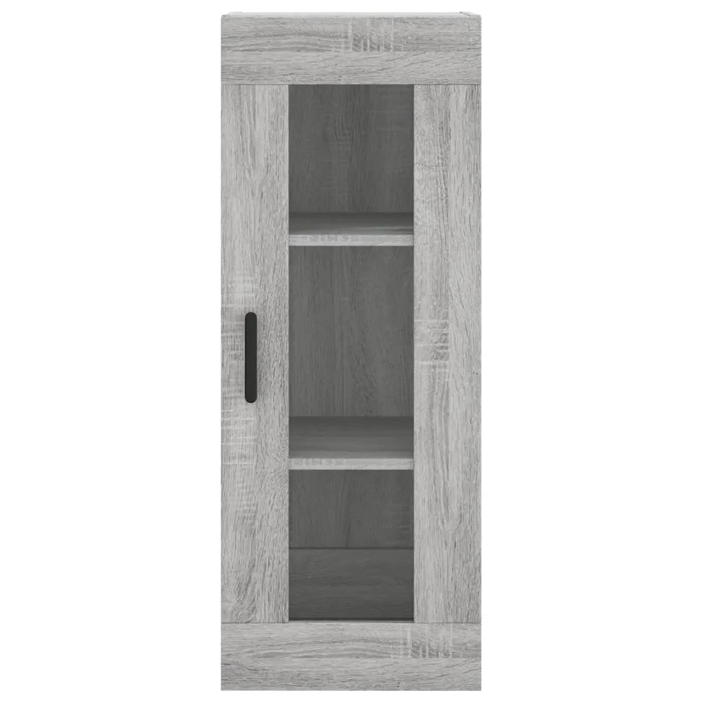 Credenza-Buffet-Armadio da cucina Grigio Sonoma 34,5x34x180 cm in Legno Multistrato 740282