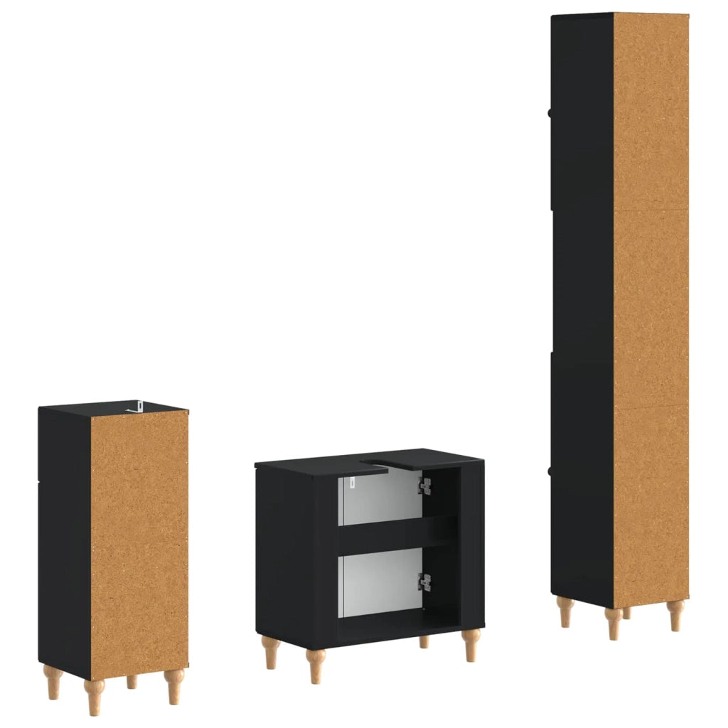 Set di armadietti da bagno in 3 pezzi ALKMAAR 3417829