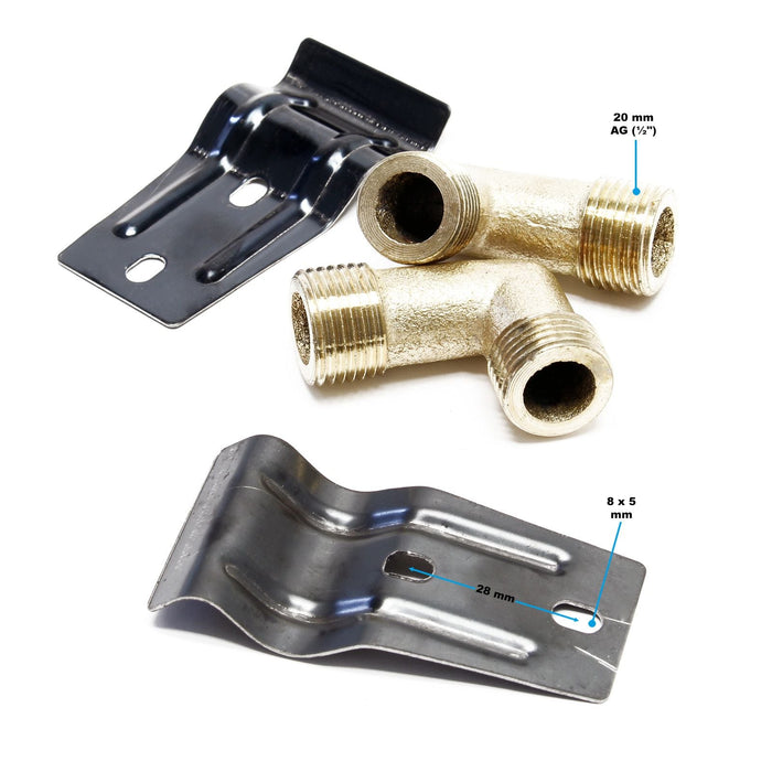 Doccia da giardino a pioggia a parete in acciaio inox 130 cm con ugelli idromassaggio getto pioggia 16_0002769