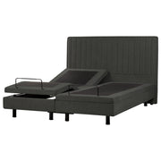Letto matrimoniale grigio scuro regolabile elettricamente con telecomando 180 x 200 cm stile moderno