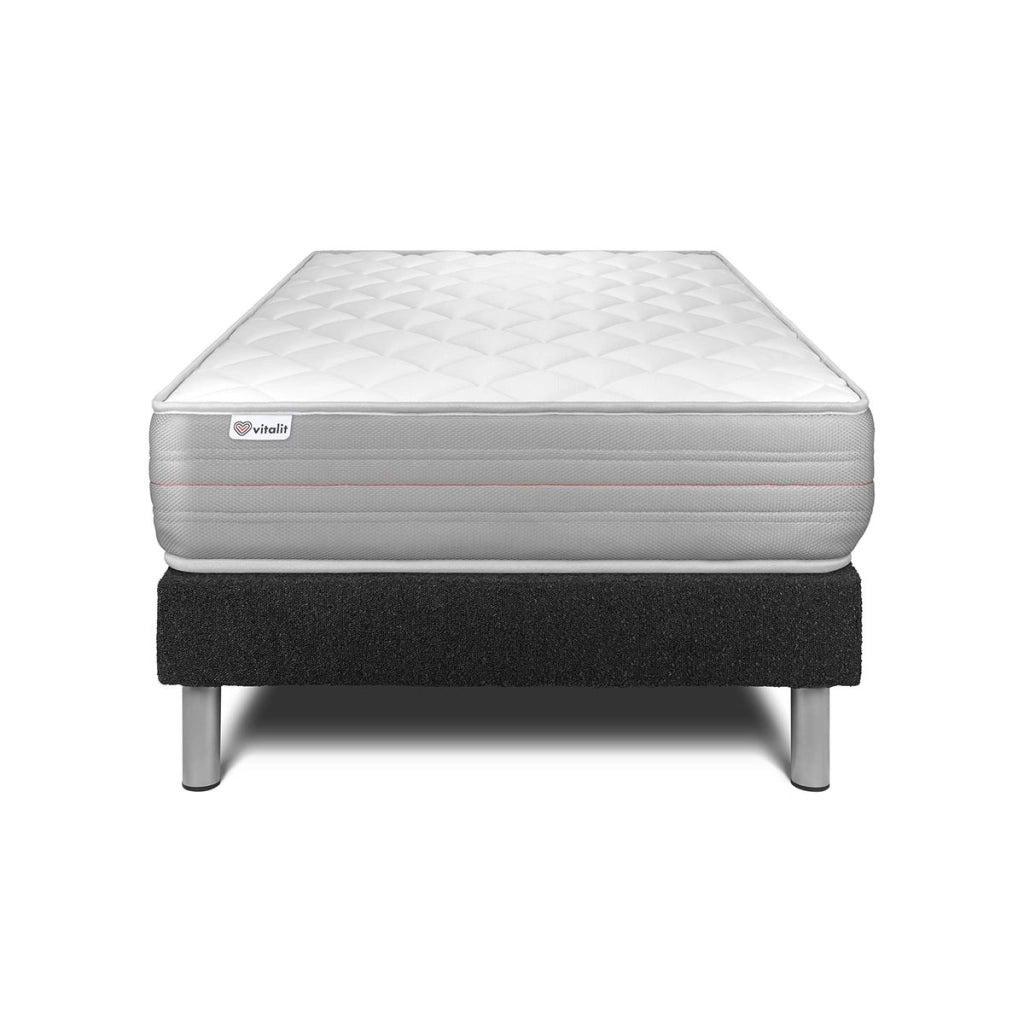Letto con materasso VITALMEMO 120 x 190 cm Rete Kit Nero
