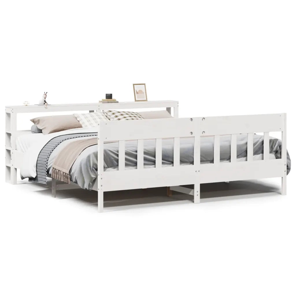 Letto senza Materasso Bianco 180x200 cm Legno Massello di Pino 3306256