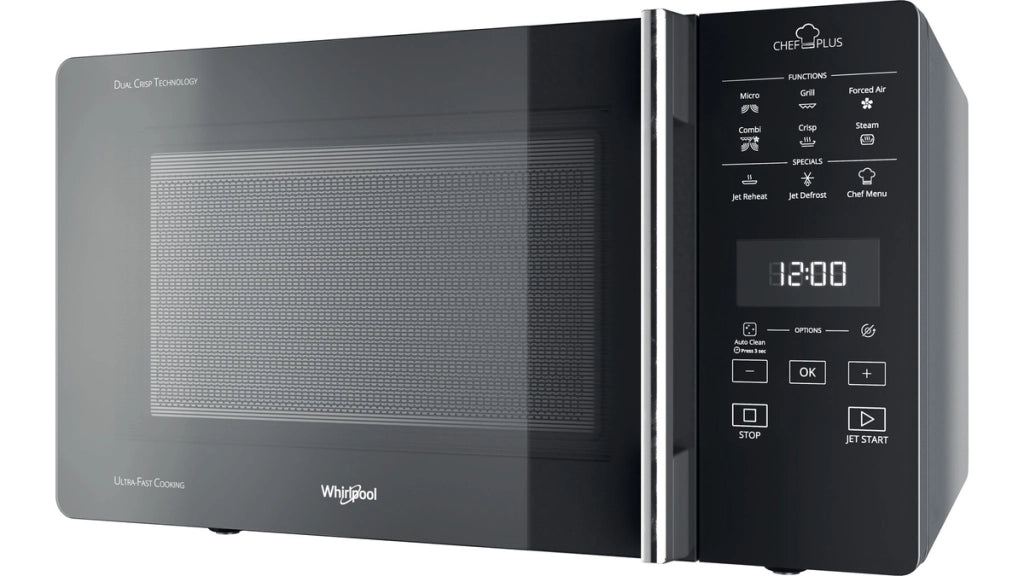 Microonde Combinato Whirlpool Chef Plus Mcp 359 Sl 800 W 25 Litri Grill (A30xL52xP49,4) Funzione Cottura A Vapore Argento