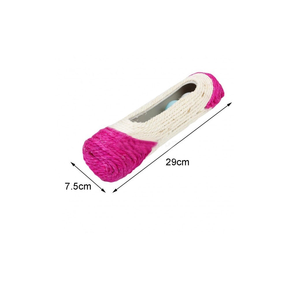 Trade Shop - Rullo In Sisal Tiragraffi 29 X 7,5 Cm Con Palline Sonore Gioco Per Gatti -