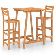 Set da Bar da Giardino 3 pz | Set Salotto da Giardino in Legno Massello di Acacia