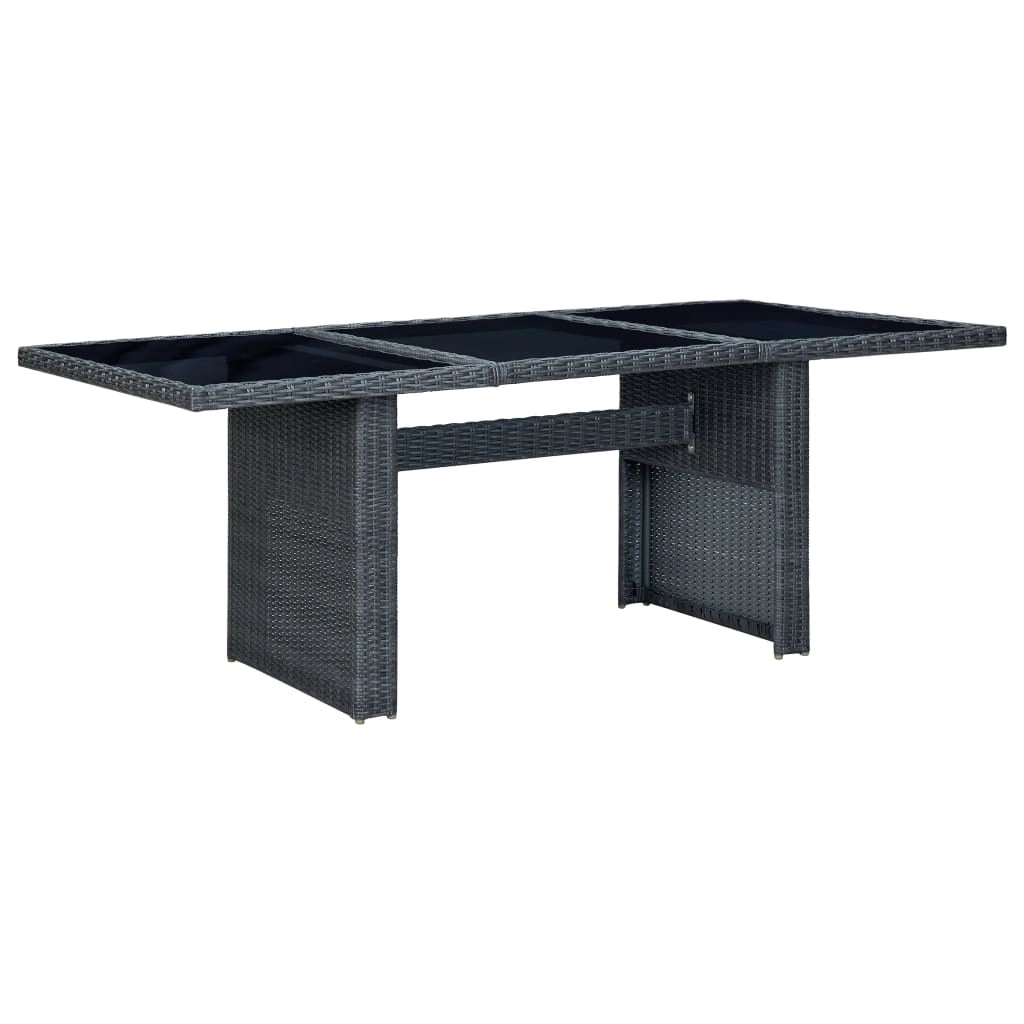 Set da pranzo 7 pezzi con cuscini resina intrecciata grigio scuro 02_0014637