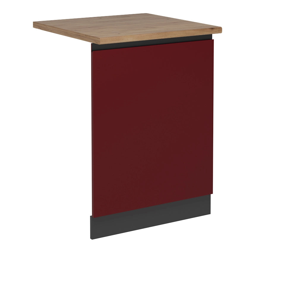 Vicco Pannello frontale della lavastoviglie Rosso 60 cm , PL Rovere