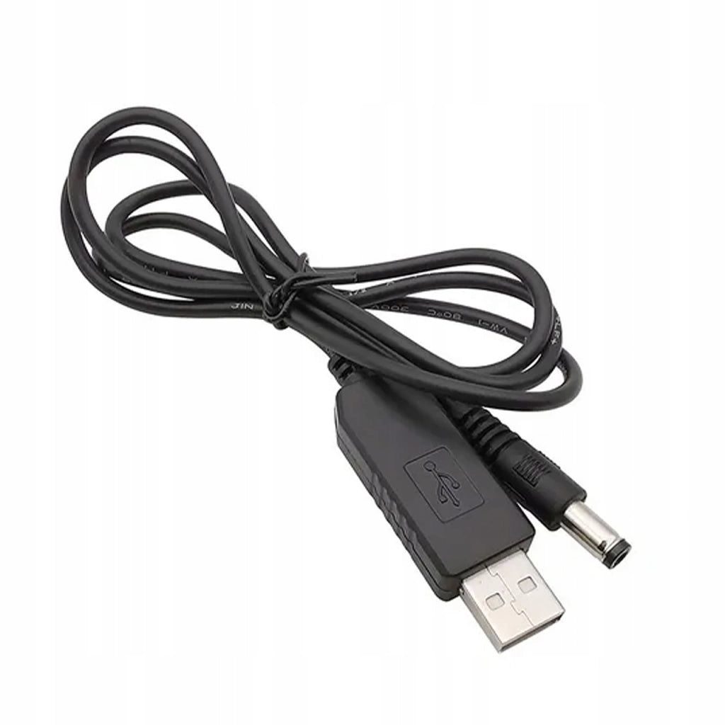 Convertitore USB DC 5,5x2,1mm 5V-9V Step Up – Cavo Alimentazione Universale | Lunghezza 100 cm, Uscita 0.8-1A