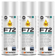 Faren f72 olio silicone spray 400ml lubrificante idrorepellente metalli 3 pezzi