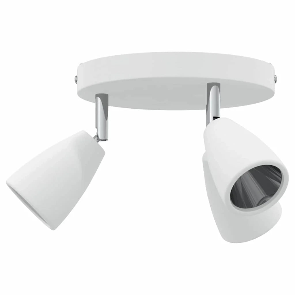 Faretto da soffitto moderno orientabile con illuminazione concentrata 19 x 19 x 14,5 cm metallo bianco 02_0058320