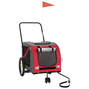 Rimorchio da Bici per Animali Rosso e Grigio Oxford e Ferro CFW2633625