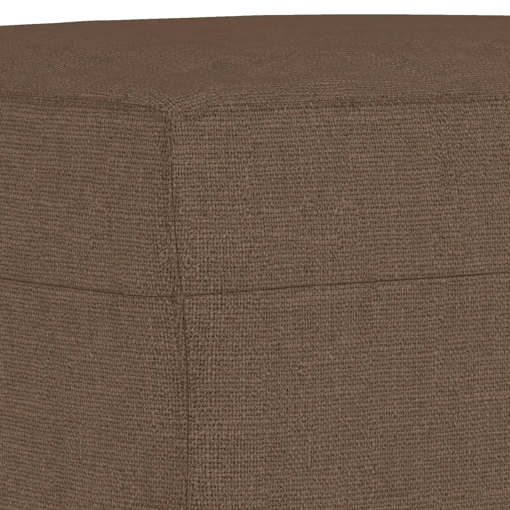 Set di Divani 3 pz con Cuscini Marrone in Tessuto