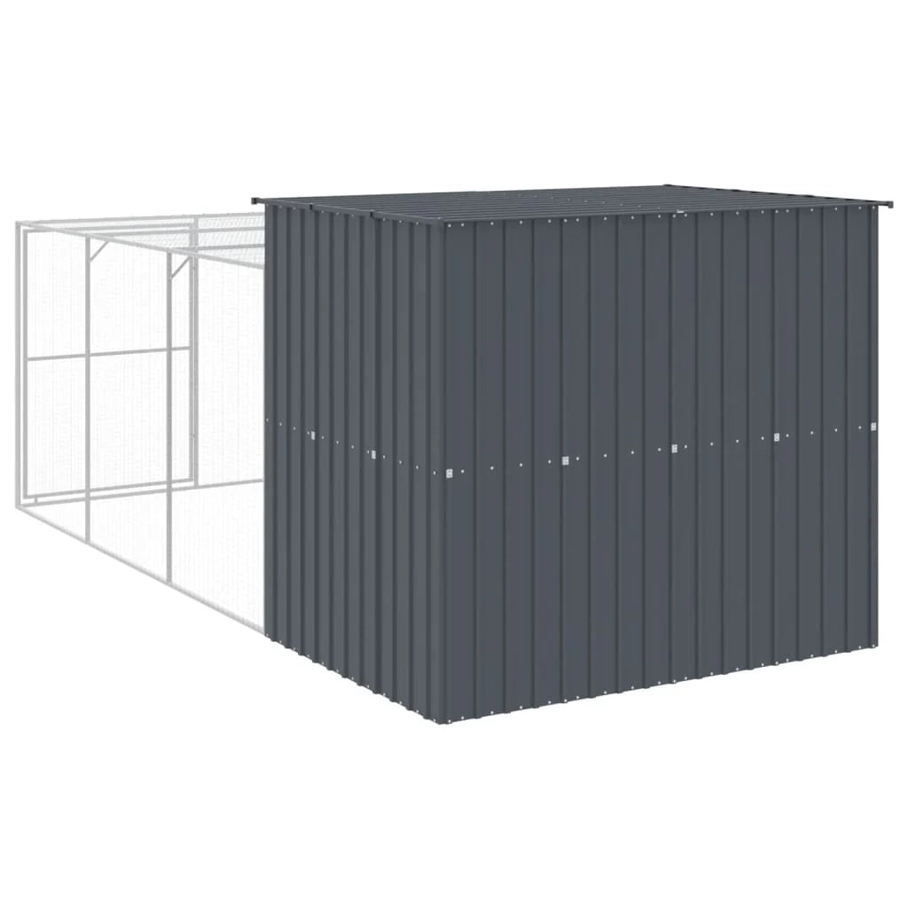 Cuccia per cani con recinto 214 x 457 x 181 cm antracite 02_0043482