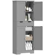 Mobile da Bagno con Cassetto e Ante ¨C zephmum ¨C Grigio 60x30x160 cm
