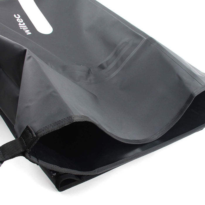 Doppel Gepäckträgertasche 37 x 16 x 51 cm, Fahrradtasche Gepäckträger 46 l Stauraum, wasserresistente Fahrrad Tasche, Gepäcktasche mit seitlichen Taschen