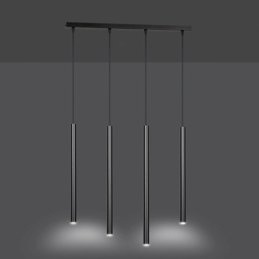 Lampada a sospensione Selter in acciaio nero opaco