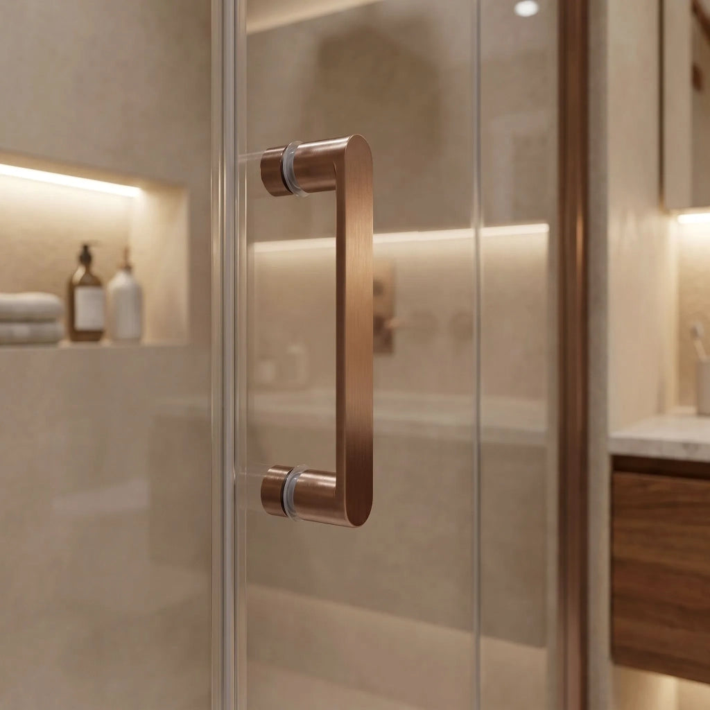Cabina Doccia Rea Bruno 100x80 Brush Copper