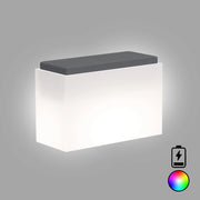 Panchina luminosa moderna di design con cuscino 80 cm in polimero resistente con LED multicolor per interno ed esterno - Made in Italy - Monacis
