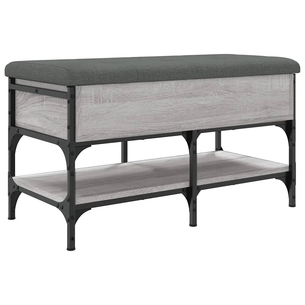Panca Porta Scarpe-Sgabello-Panca Scarpiera Grigio Sonoma 82x42x45 cm Legno Multistrato