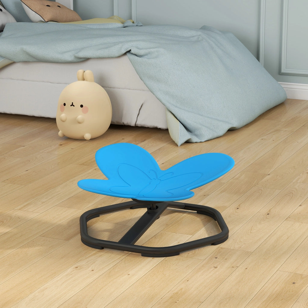 Sedia girevole per bambini a forma di farfalla ¨C zephmum ¨C blu