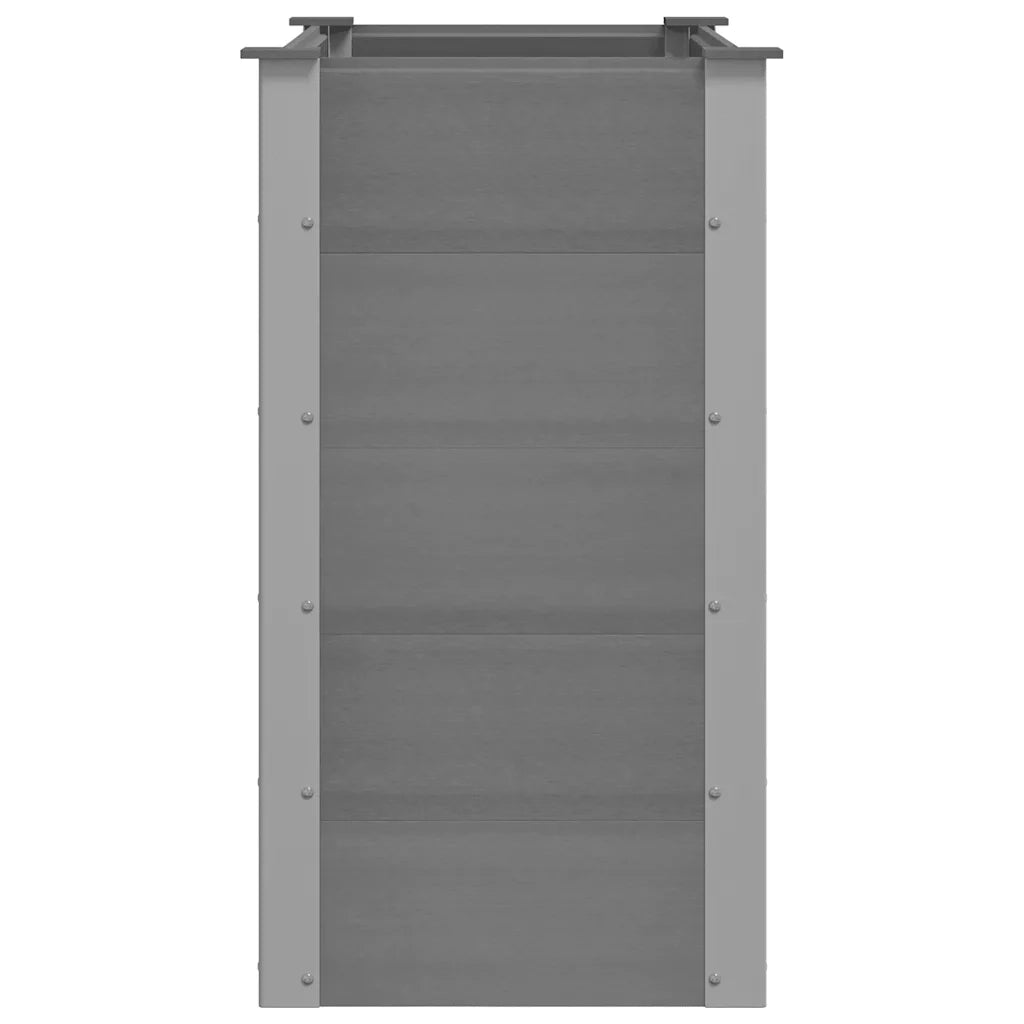 Letto Rialzato da Giardino in WPC 100x50x91 cm Grigio 43604