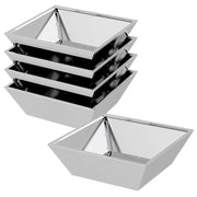Fioriere | Cassetta per fiori | Vaso da giardino 5 pz Argento 50 x 50 x 15 cm Acciaio zincato