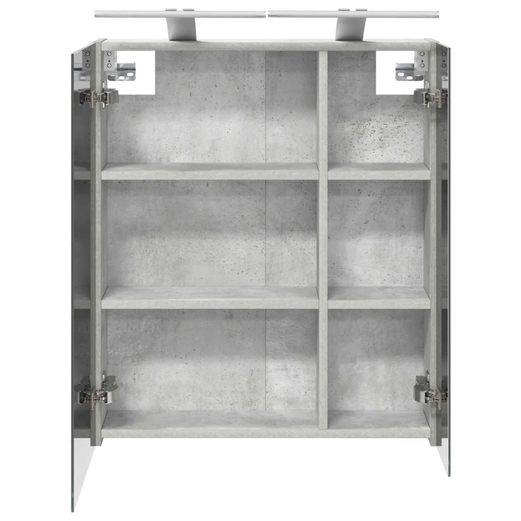 Mobiletto per specchio da bagno con lo scaffale Grigio cemento