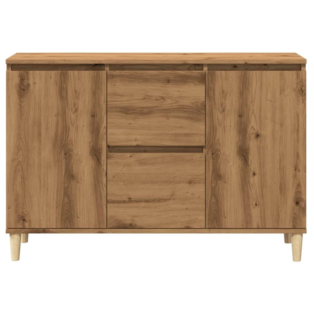 Buffet credenza cassettiera mobiletto mobile contenitore organizer cucina soggiorno salotto fatto a mano 102 x 35 x 70 cm legno ingegnerizzato marrone 02_0030807