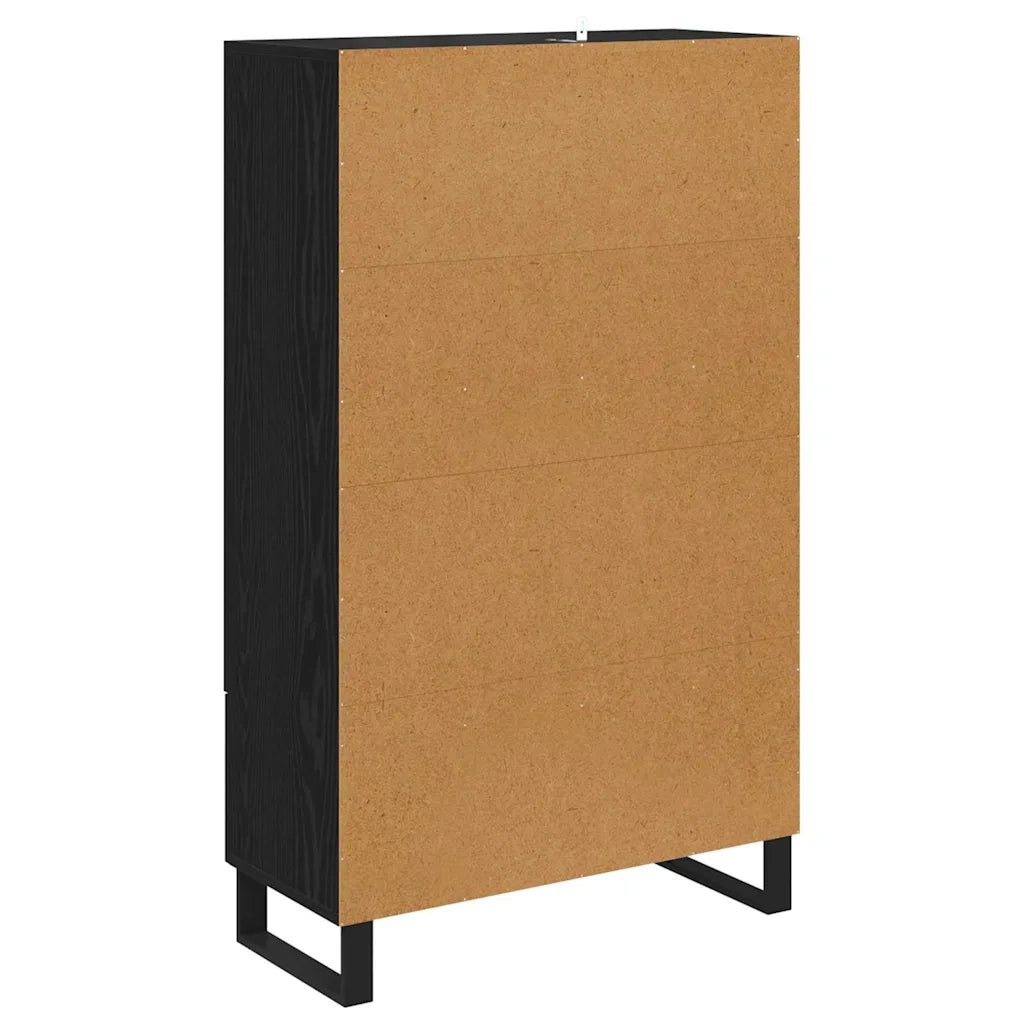Credenza Rovere Nero 69,5 x 30 x 115 cm Legno multistrato 882498