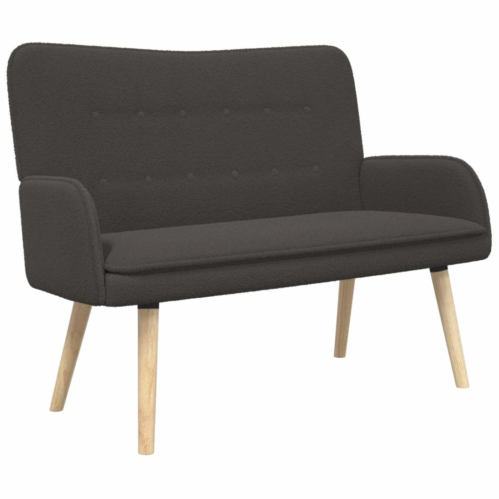Divano a 2 Posti Grigio Scuro 115 x 61 x 87 cm Bouclé 42028926
