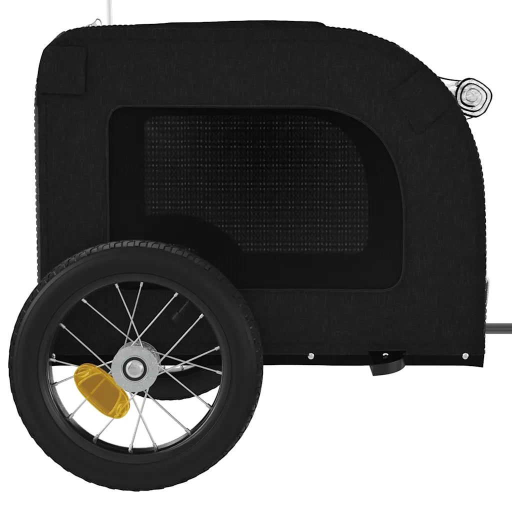Rimorchio da Bici per Animali Nero Oxford e Ferro CFW3154632