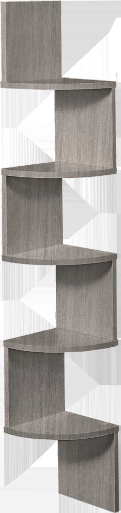 MAURY'S MENSOLA ANGOLARE IN LEGNO CON 4 RIPIANI 19X19X123 CM COLORE ROVERE