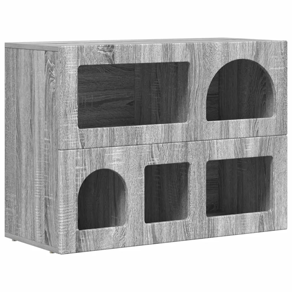 Credenza-Buffet-Armadio da cucina Grigio Sonoma 80.5 x 35 x 59 cm Legno multistrato
