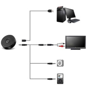 Trade Shop - Ricevitore Audio Extx10 4.0 + Edr Jack Distanza 10mt Iphone Ipad Hifi Ipod Tv Stereo Pc Dongle -