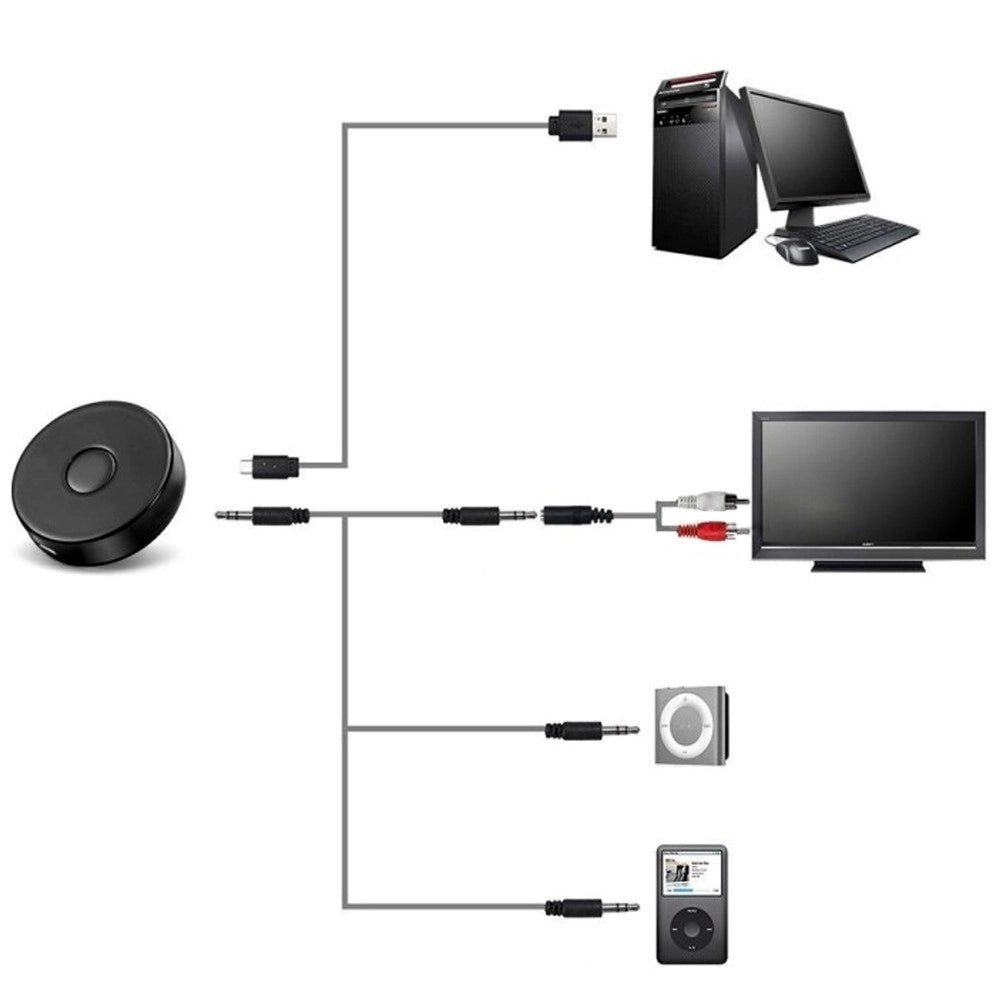 Trade Shop - Ricevitore Audio Extx10 4.0 + Edr Jack Distanza 10mt Iphone Ipad Hifi Ipod Tv Stereo Pc Dongle -