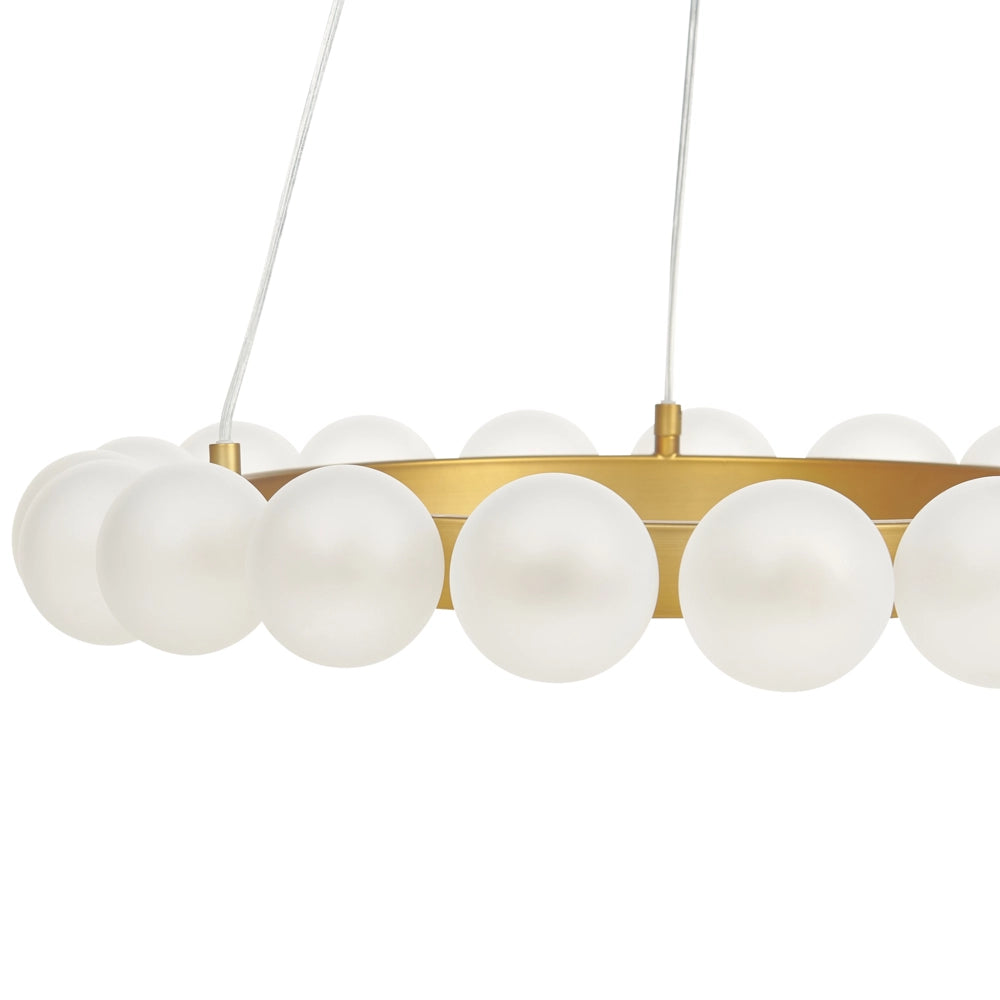 Lampadario a forma rotonda in metallo e paralume in vetro con 18 luci stile moderno soggiorno salotto