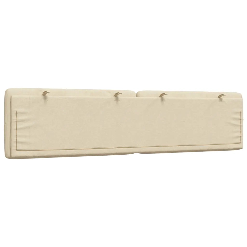 vidaXL Cuscino Testiera Crema 200 cm in Tessuto
