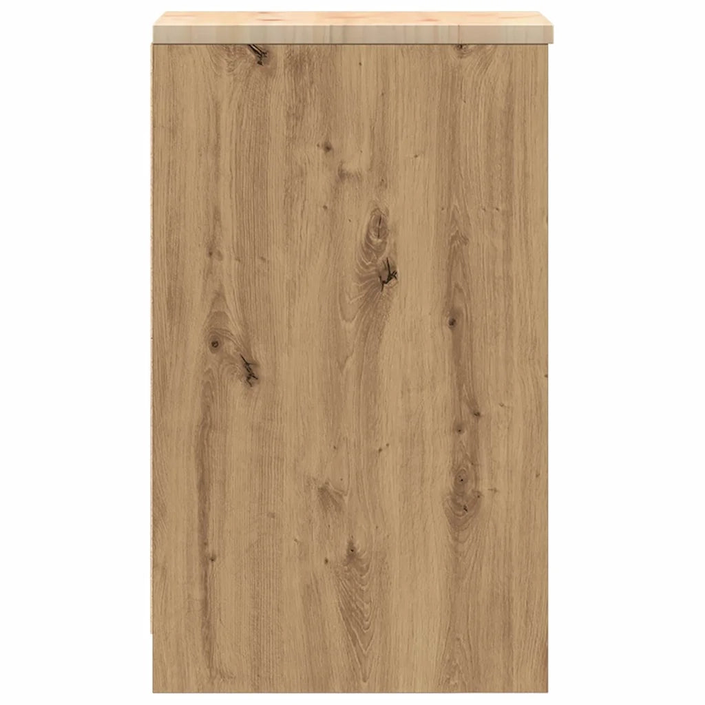 Armadietto per Garage in Rovere Artigianale 30x51x85 cm