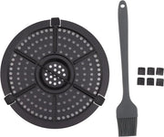 Griglia per Sostituzione 16cm - Fogli per Air Fryer in Acciaio Inossidabile - Griglia per Fryer con Pennello per Olio - Per la Cucina