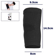 Trade Shop - Coppia Gomitiera Fascia Elastica Supporto Per Gomito Anallergico Bambini Nero -