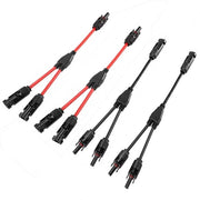 Adattatore Connessione Parallele per Cavi Pannello Solare - Fotovoltaico Connector - Distributore Socket - 2 Paia