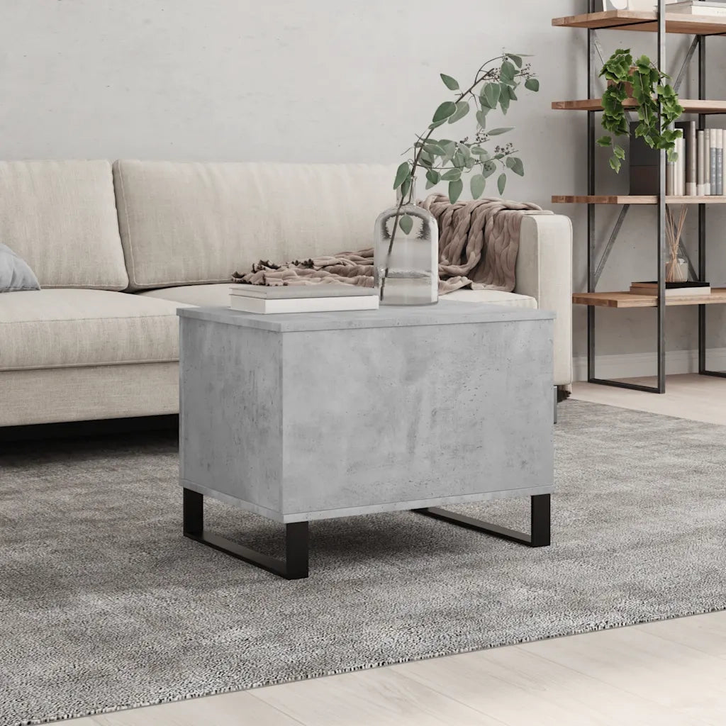 Tavolino salotto | Tavolino da caff¨¨ | Tavolino da Soggiorno Grigio Cemento 60x44,5x45 cm Legno Multistrato
