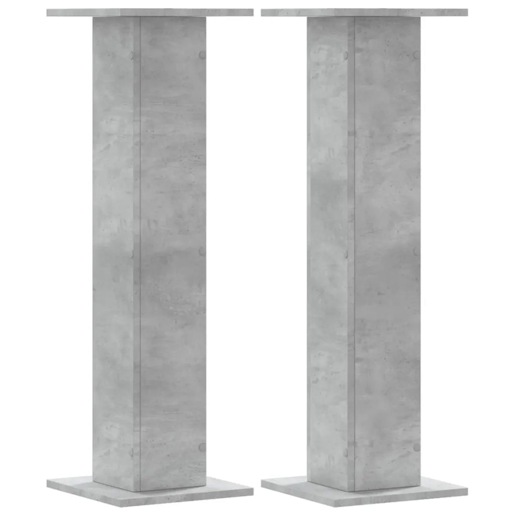 Supporti Altoparlanti 2 pz Grigio 30x30x95 cm Legno Multistrato 852675