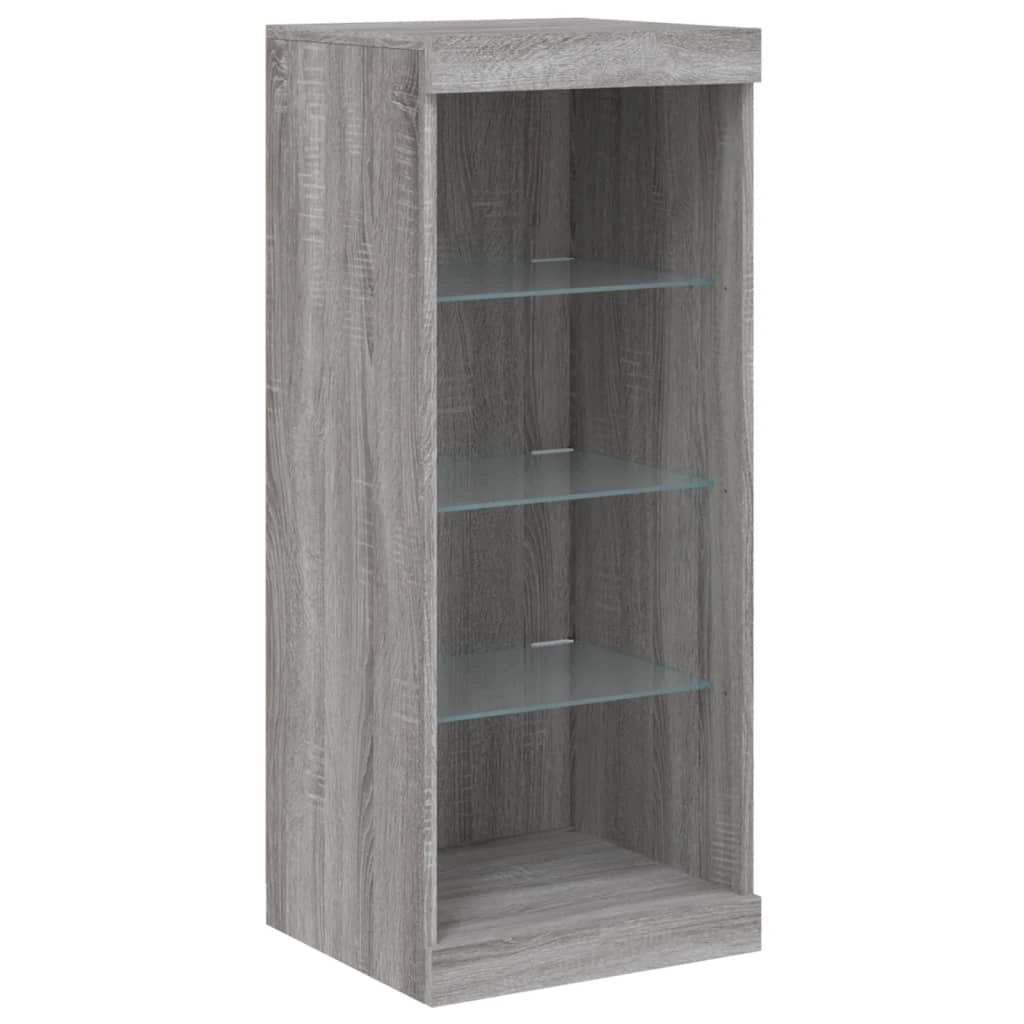 Buffet credenza cassettiera armadio mobile contenitore organizer per cucina soggiorno salotto con luci LED Sonoma 162 x 37 x 100 cm grigio 02_0030055