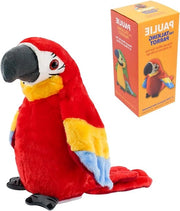 Parrot giocattolo parlante - Voce ripetente, canto inglese, registrazione - Giocattolo uccello con ali movimentate - Uccello di peluche - Giocattolo educativo per bambini.