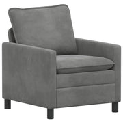 Divano | Divano da soggiorno | Sofa Grigio Scuro 76 x 81 x 87,5 cm Velluto