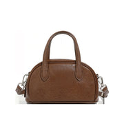 Borsa a tracolla da donna in vera pelle, marrone.