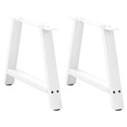 Set di 2 gambe per tavolino da caffè a forma di A robuste e regolabili 60 x 42-43 cm design moderno acciaio bianco 02_0057117